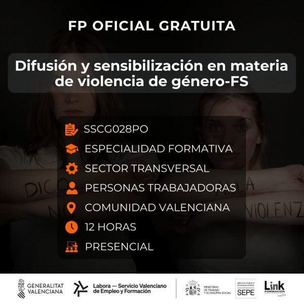 Curso de Difusión y sensibilización en materia de violencia de género para trabajadores - Link Formación