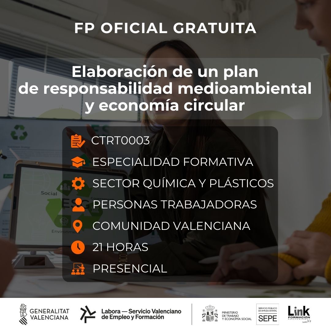 Curso de Elaboración de un plan de responsabilidad medioambiental para trabajadores - Link Formación