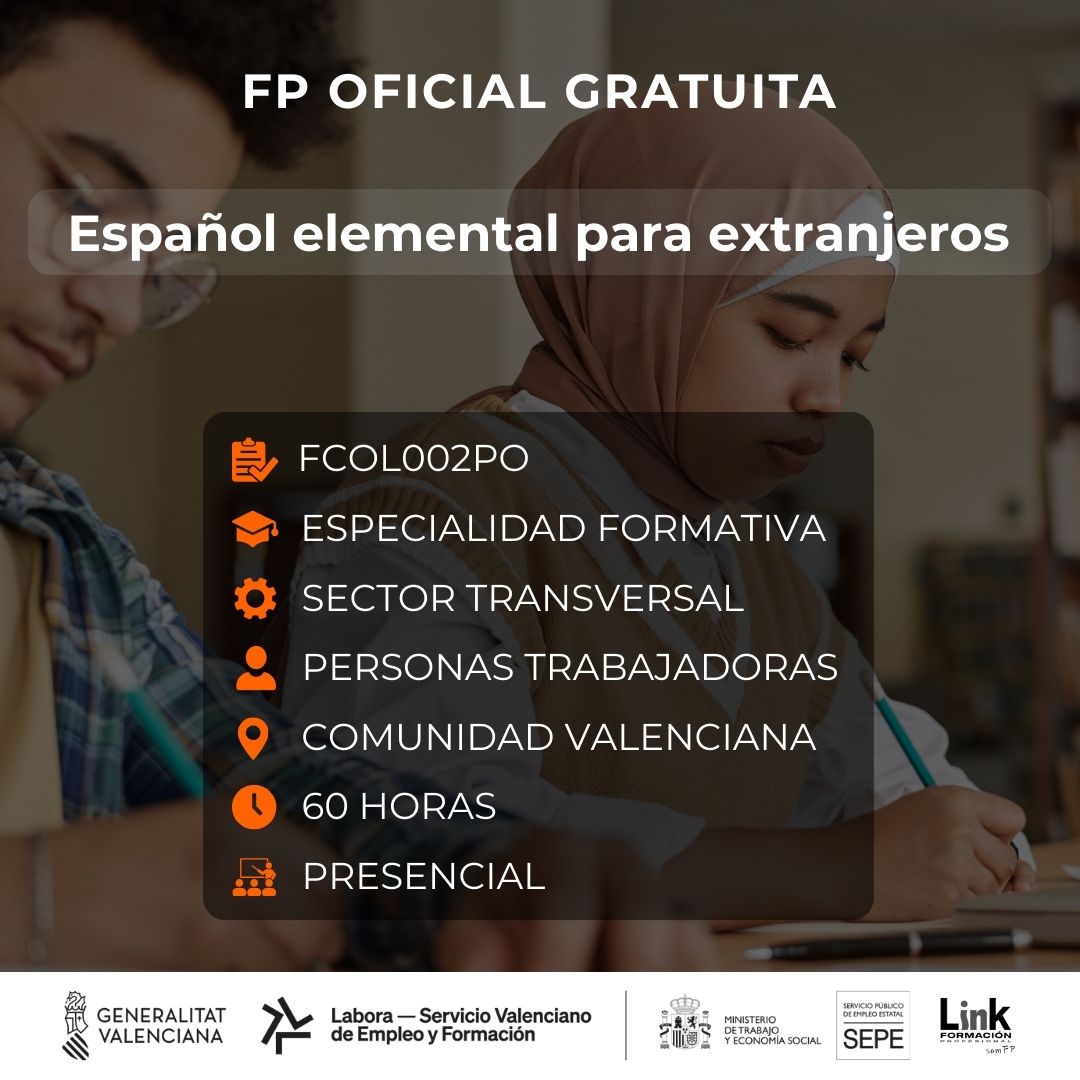 Curso de Español elemental para extranjeros para trabajadores - Link Formación