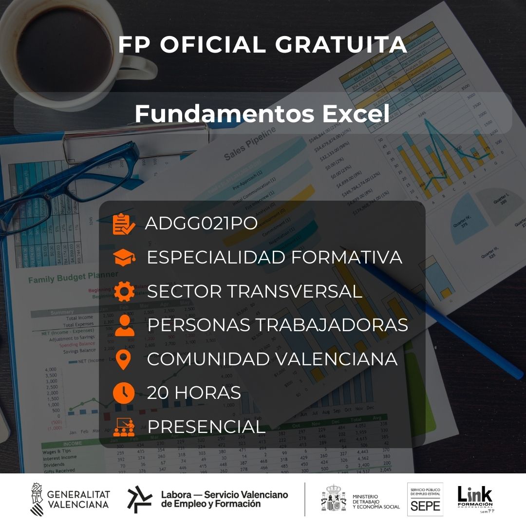 Curso de Fundamentos Excel para trabajadores - Link Formación