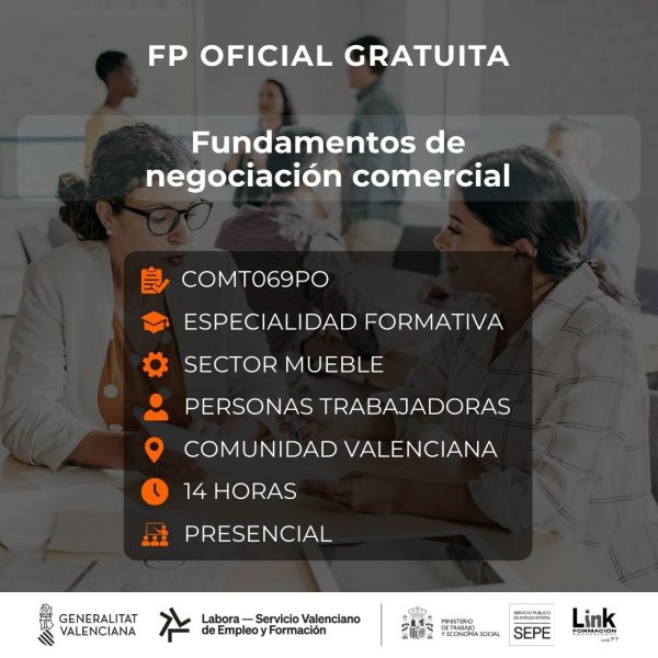 Curso de Fundamentos de negociación comercial para trabajadores - Link Formación