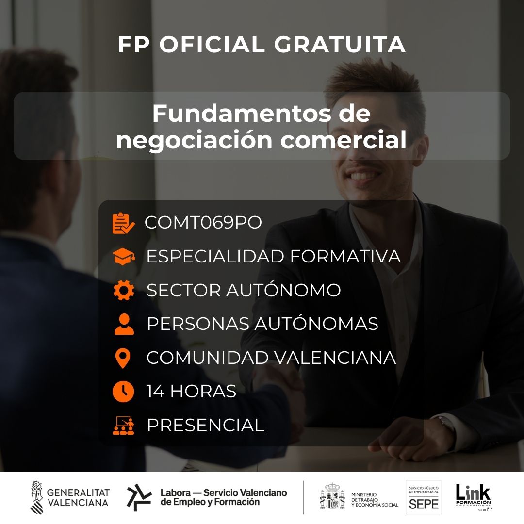 Curso de Fundamentos de negociación comercial para autónomos - Link Formación
