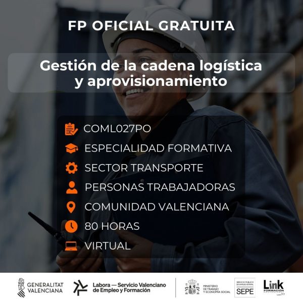 Curso de Gestión de la cadena logística y aprovisionamiento para trabajadores - Link Formación