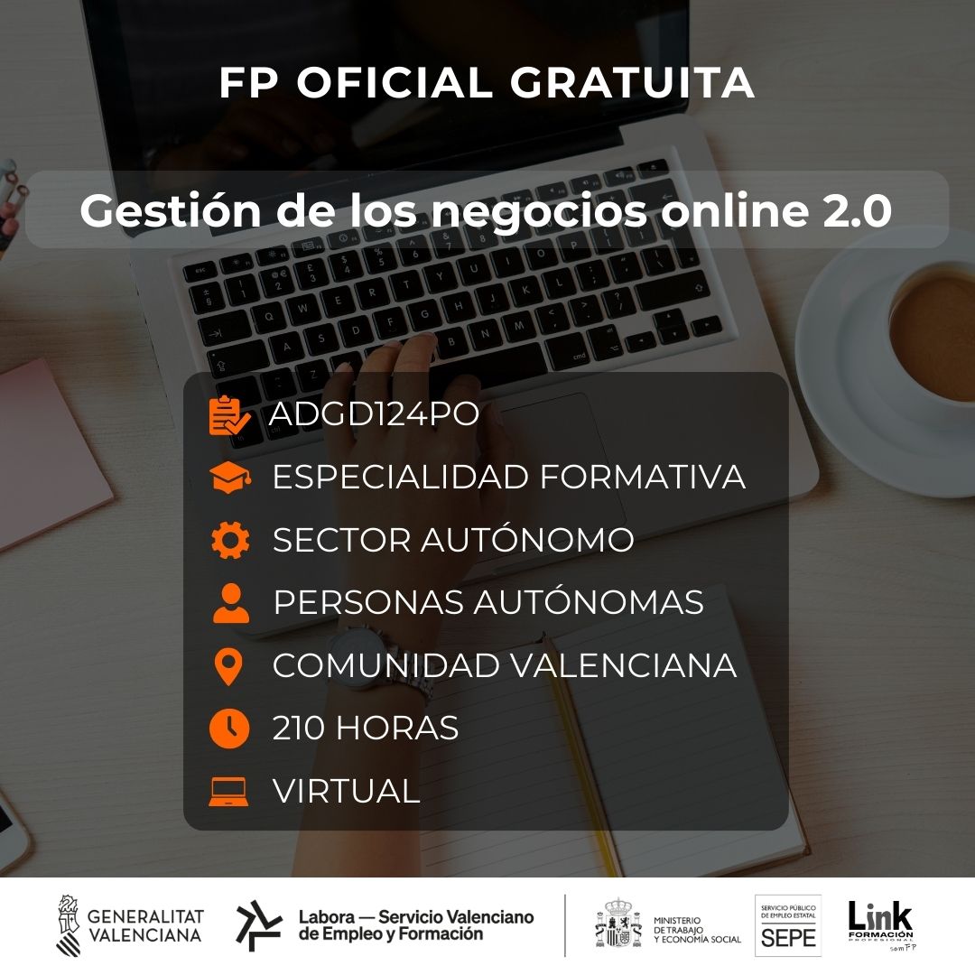 Curso de Gestión de los negocios online 2.0 para autónomos - Link Formación