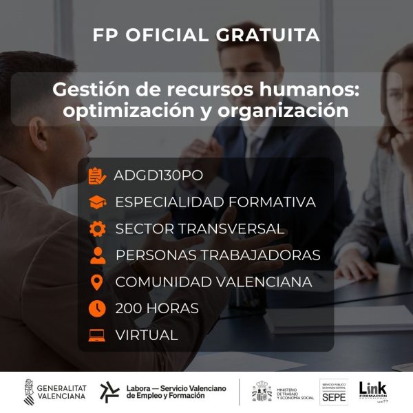 Curso de Gestión de recursos humanos para trabajadores - Link Formación