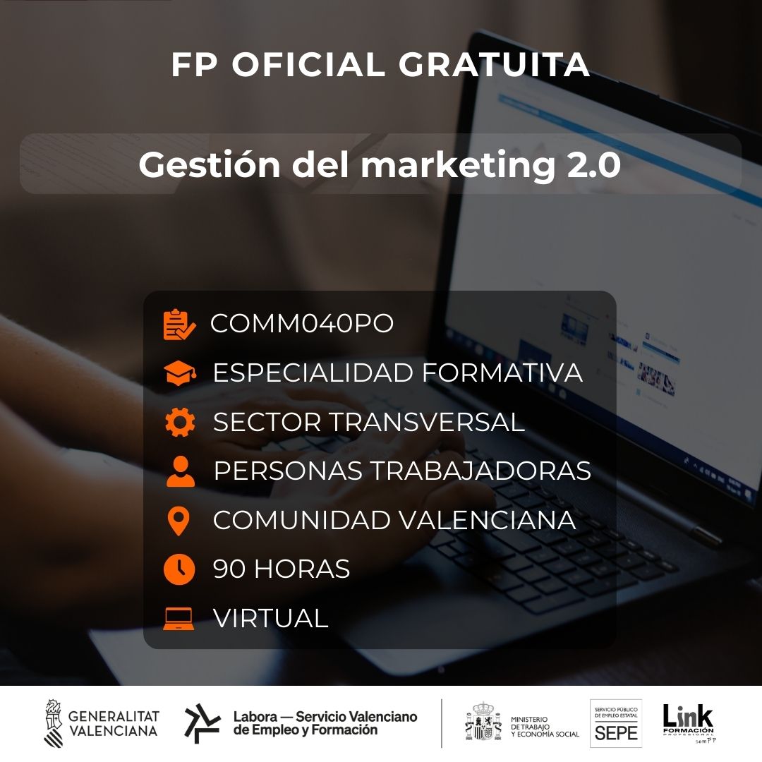Curso de Gestión del marketing 2.0 para trabajadores - Link Formación