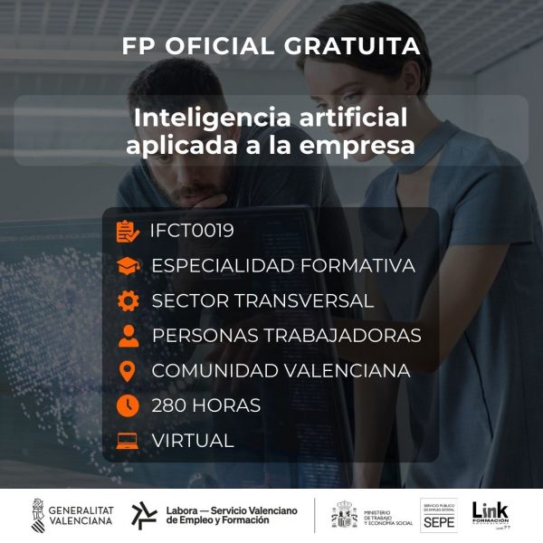 Curso de Inteligencia artificial aplicada a la empresa para trabajadores - Link Formación