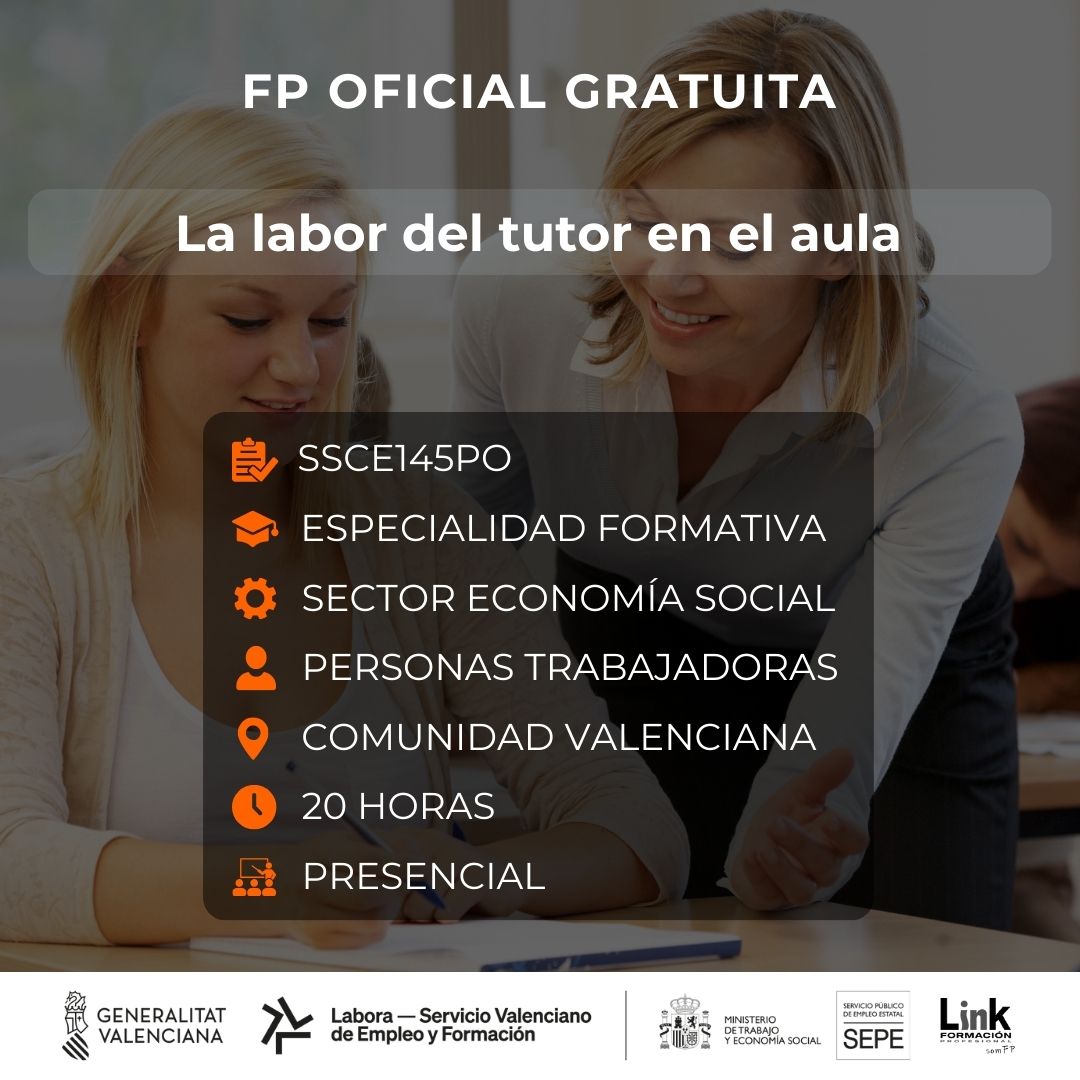 Curso de La labor del tutor en el aula para trabajadores - Link Formación