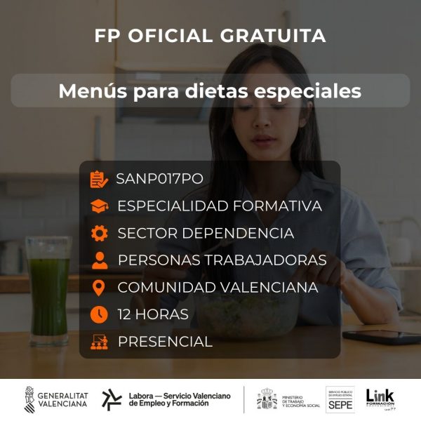 Curso de Menús para dietas especiales para trabajadores - Link Formación