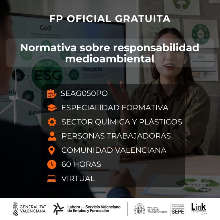 Curso de Normativa sobre responsabilidad medioambiental para trabajadores - Link Formación