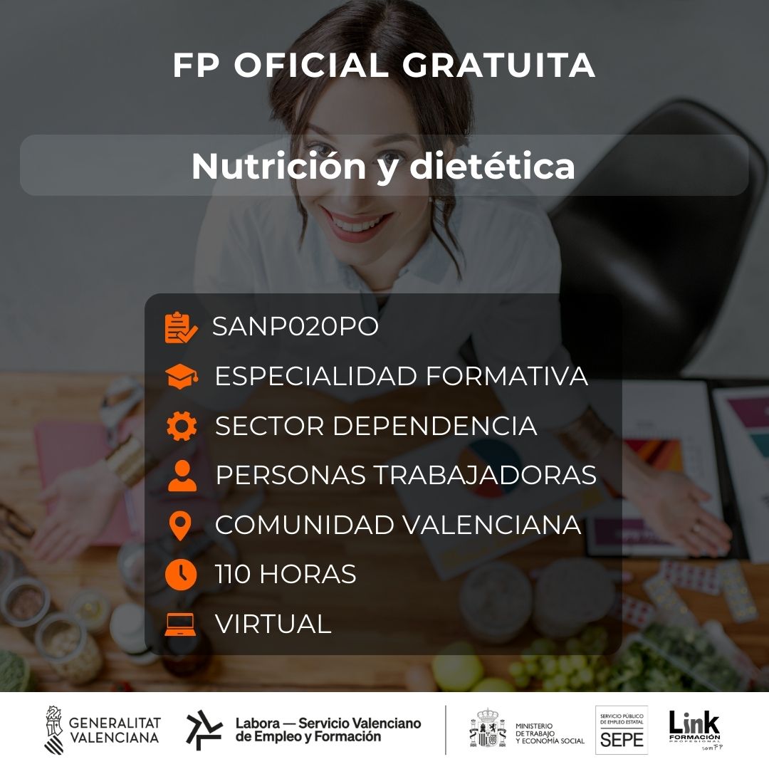 Curso de Nutrición y dietética para trabajadores - Link Formación