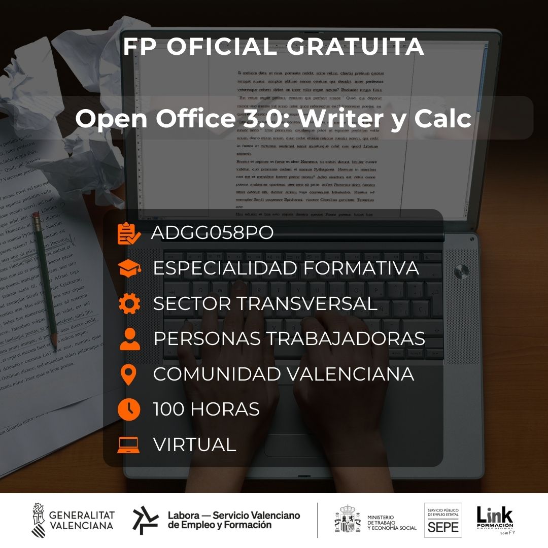 Curso de Open Office 3.0 para trabajadores - Link Formación