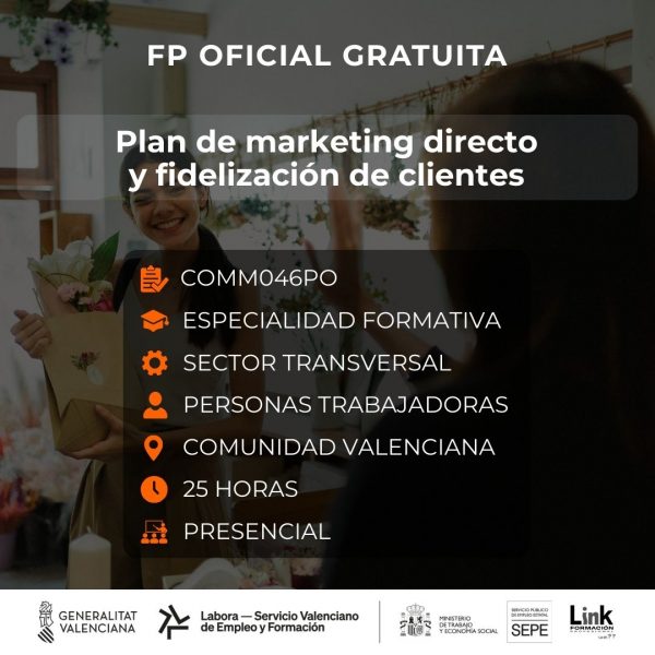 Curso de Plan de marketing directo y fidelización de clientes para trabajadores - Link Formación