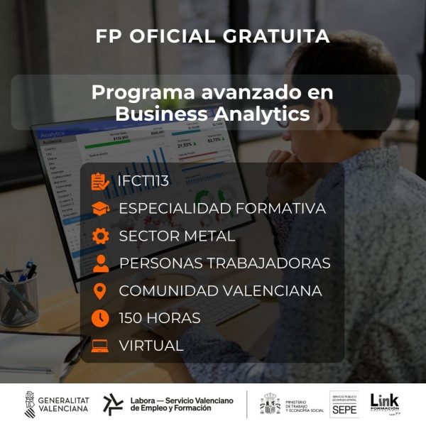 Curso de Programa avanzado en Business Analytics para trabajadores - Link Formación