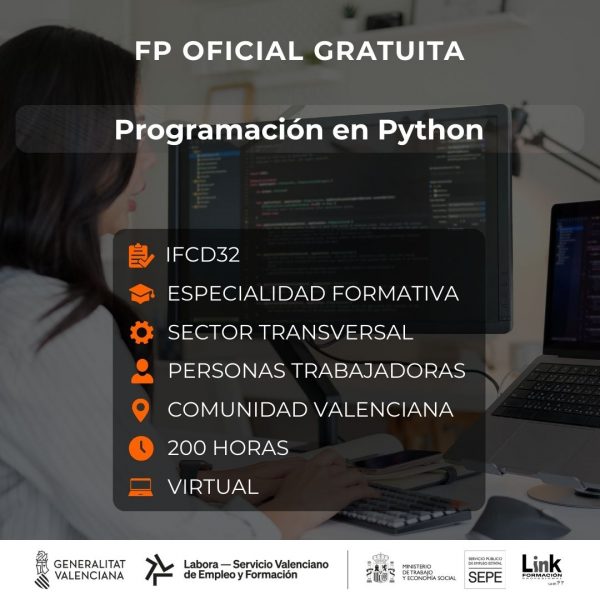 Curso de Programación en Python para trabajadores - Link Formación