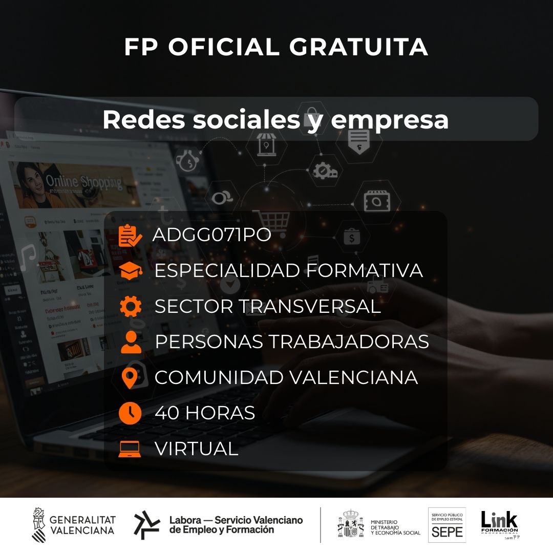 Curso de Redes sociales y empresa para trabajadores - Link Formación
