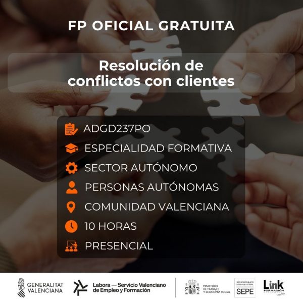 Curso de Resolución de conflictos con clientes para autónomos - Link Formación