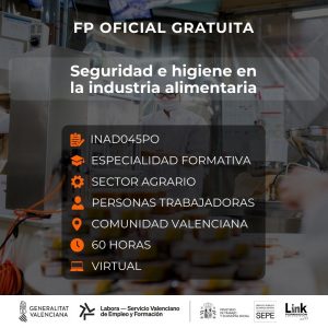 INAD045PO - SEGURIDAD E HIGIENE EN LA INDUSTRIA ALIMENTARIA