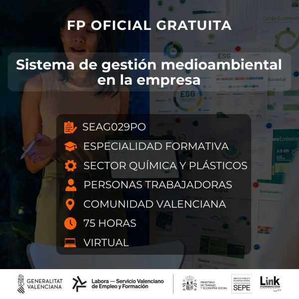 Curso de Sistema de gestión medioambiental en la empresa para trabajadores - Link Formación