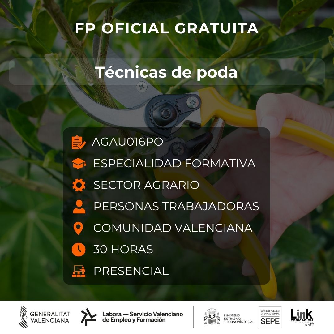 Curso de Técnicas de poda para trabajadores - Link Formación