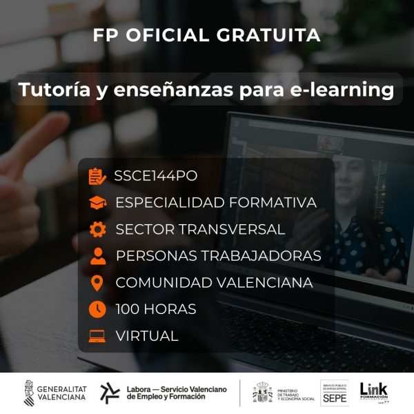Curso de Tutoría y enseñanzas para e-learning para trabajadores - Link Formación