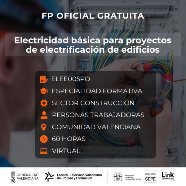 Curso de Electricidad básica para proyectos de electrificación de edificios para trabajadores - Link Formación