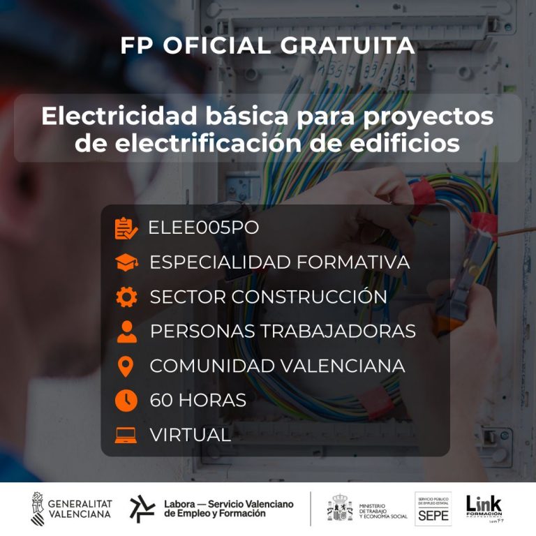Curso de Electricidad básica para proyectos de electrificación de edificios para trabajadores - Link Formación