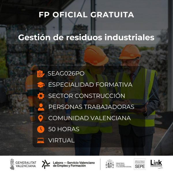 Curso de Gestión de residuos industriales para trabajadores - Link Formación