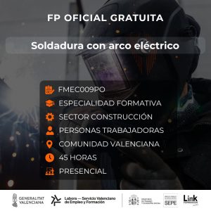 Curso de Soldadura con arco eléctrico para trabajadores - Link Formación
