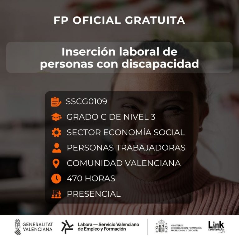 Curso de Inserción laboral de personas con discapacidad para trabajadores - Link Formación
