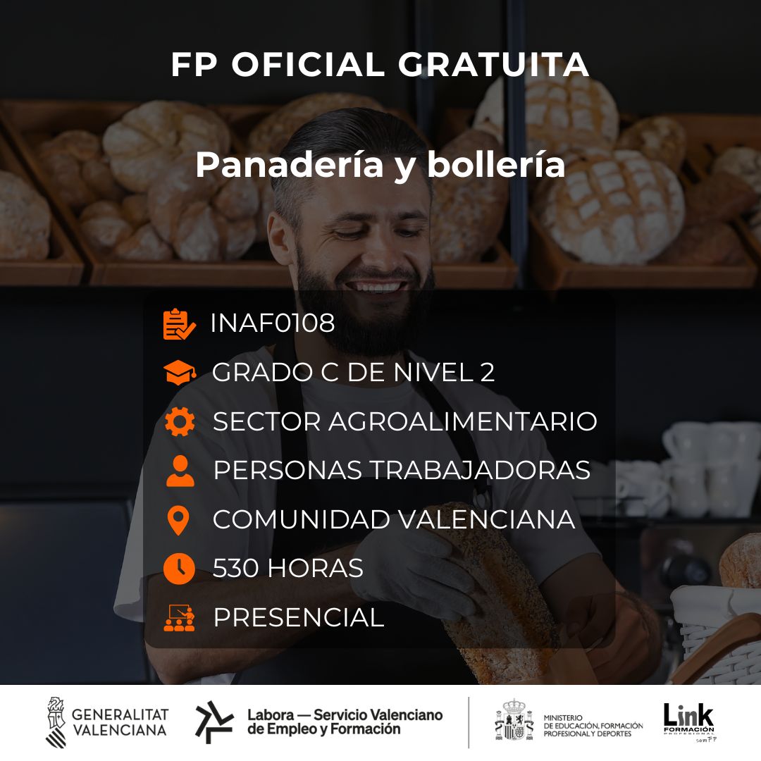 Curso de Panadería y bollería para trabajadores - Link Formación