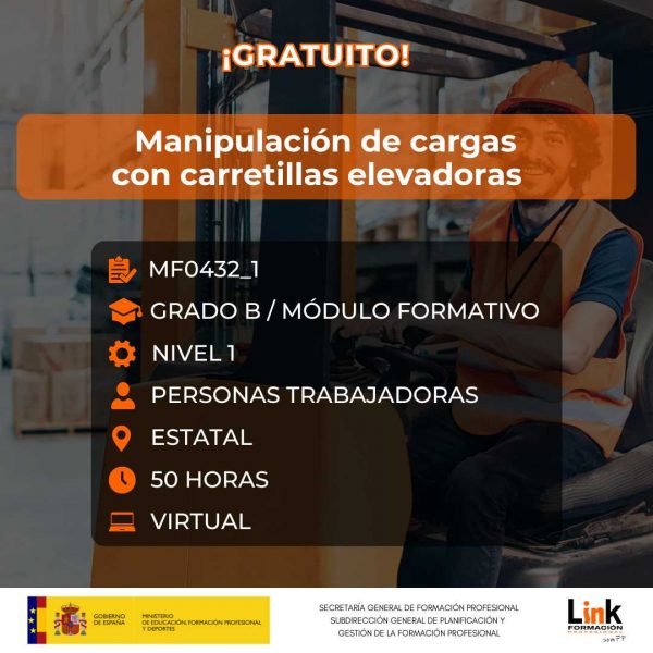 Curso de Manipulación de cargas con carretillas elevadoras para trabajadores - Link Formación