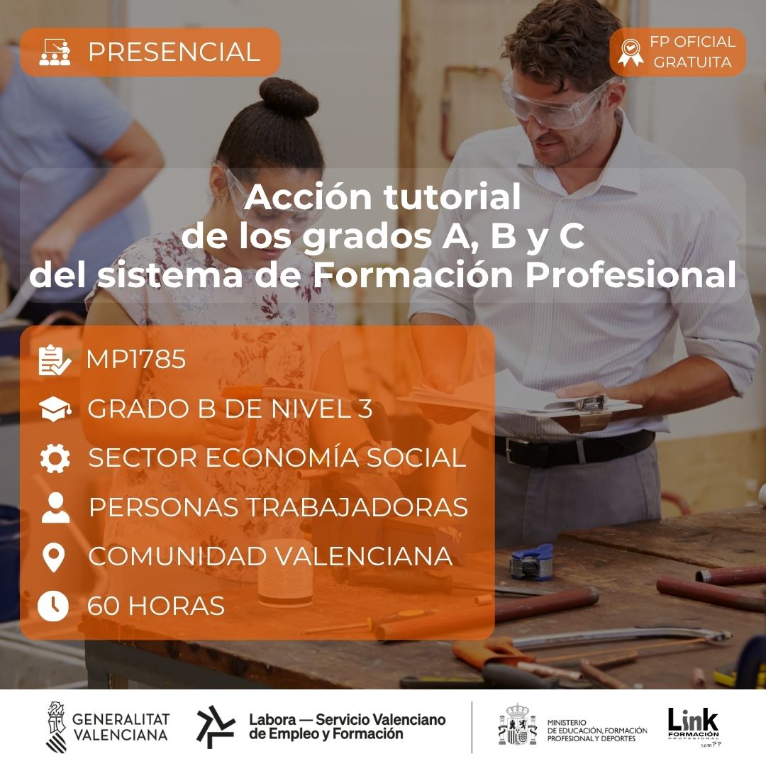 Curso de Acción tutorial de los grados A, B y C del sistema de Formación Profesional para trabajadores - Link Formación