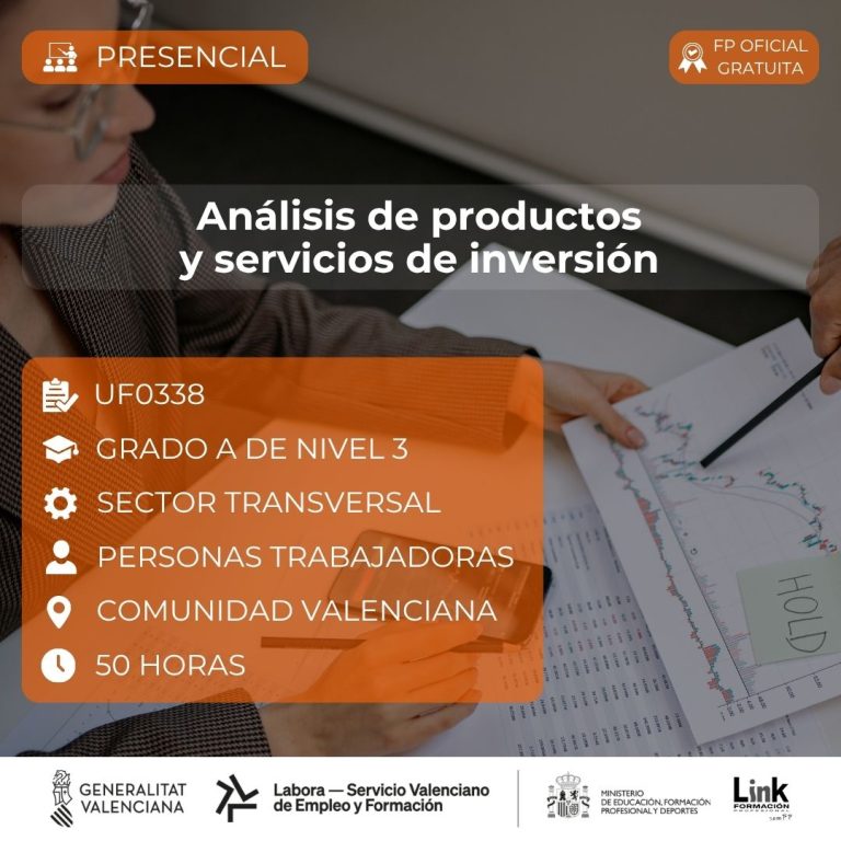 Curso de Análisis de productos y servicios de inversión para trabajadores - Link Formación