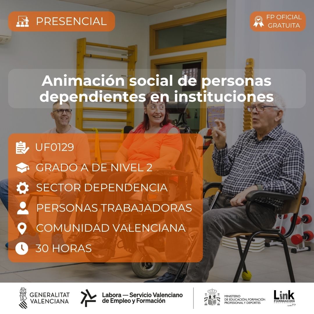 Curso de Animación social de personas dependientes en instituciones para trabajadores - Link Formación