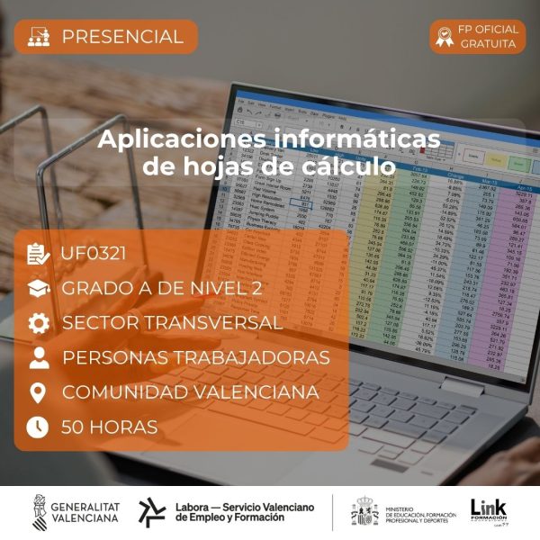 Curso de Aplicaciones informáticas de hojas de cálculo para trabajadores - Link Formación