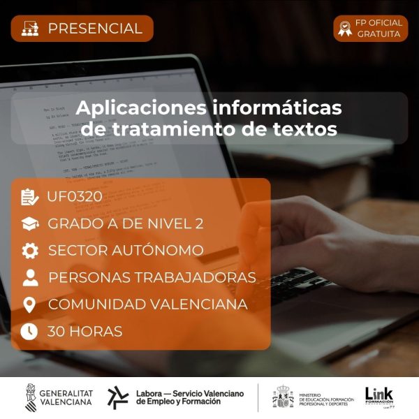 Curso de Aplicaciones informáticas de tratamiento de textos para autónomos - Link Formación