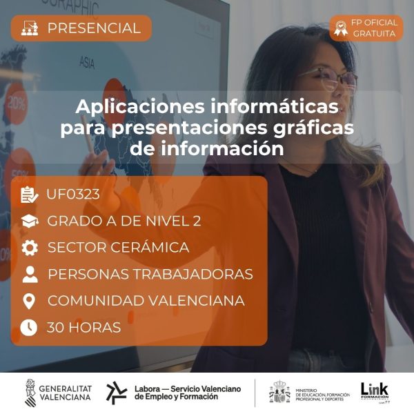 Curso de Aplicaciones informáticas para presentaciones gráficas de información para trabajadores - Link Formación