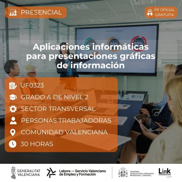 Curso de Aplicaciones informáticas para presentaciones gráficas de información para trabajadores - Link Formación