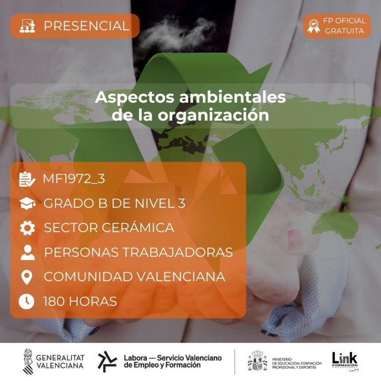 Curso de Aspectos ambientales de la organización para trabajadores - Link Formación