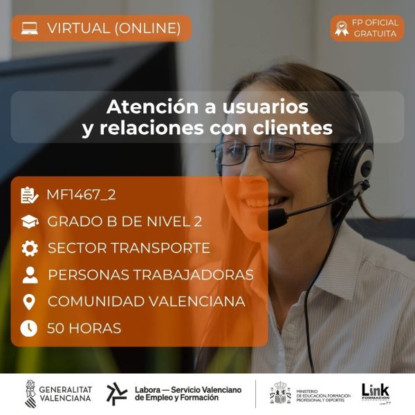 Curso de Atención a usuarios y relaciones con clientes para trabajadores - Link Formación
