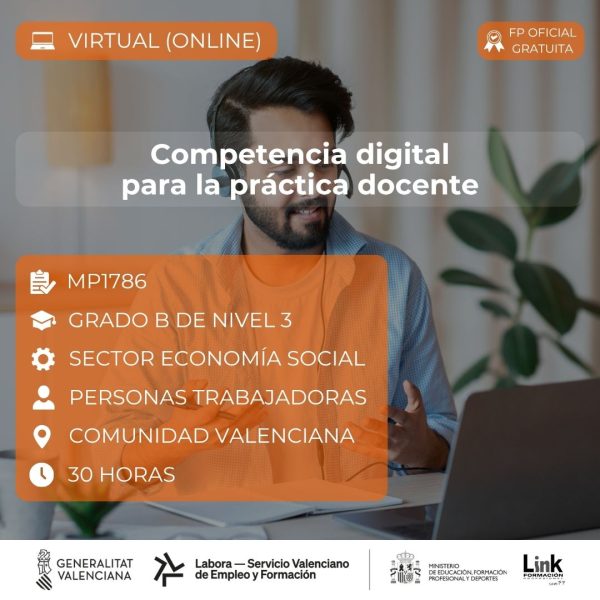 Curso de Competencia digital para la práctica docente para trabajadores - Link Formación
