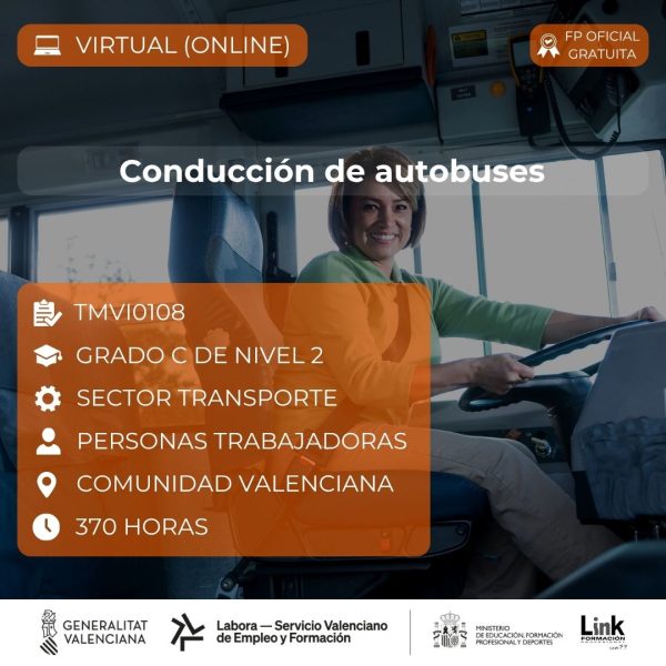 Curso de Conducción de autobuses para trabajadores - Link Formación