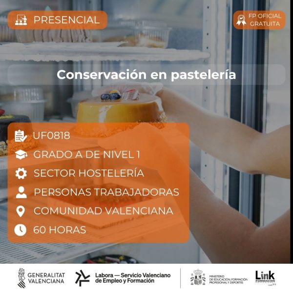Curso de Conservación en pastelería para trabajadores - Link Formación