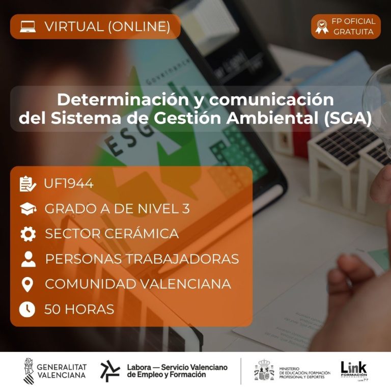 Curso de Determinación y comunicación del Sistema de Gestión Ambiental para trabajadores - Link Formación