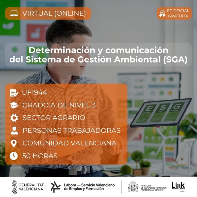 Curso de Determinación y comunicación del Sistema de Gestión Ambiental para trabajadores - Link Formación