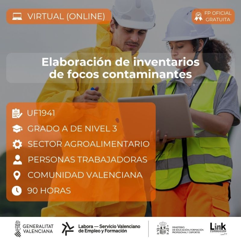Curso de Elaboración de inventarios de focos contaminantes para trabajadores - Link Formación