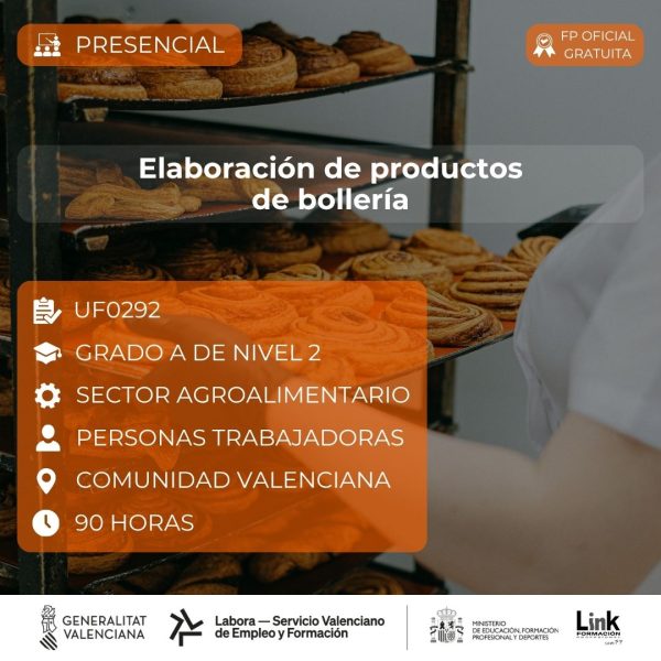 Curso de Elaboración de productos de bollería para trabajadores - Link Formación