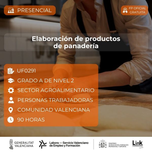 Curso de Elaboración de productos de panadería para trabajadores - Link Formación