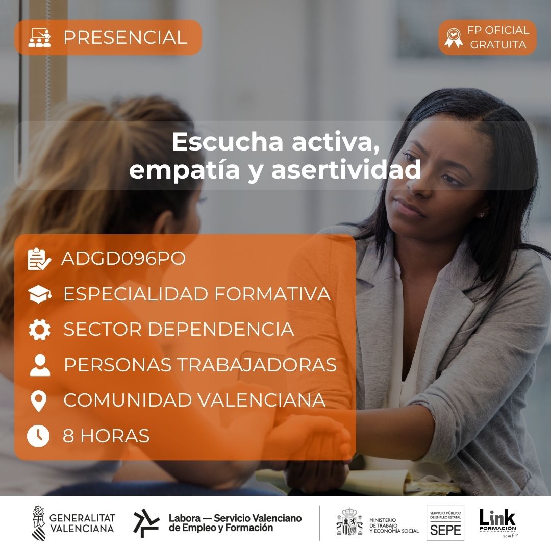 Curso de Escucha activa, empatía y asertividad para trabajadores - Link Formación